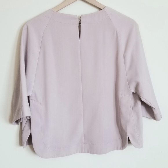 PALE MAUVE CROPPED BLOUSE - Picture 2 of 4
